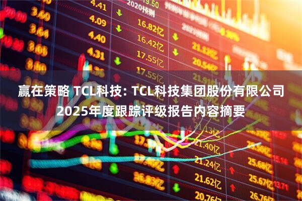 赢在策略 TCL科技: TCL科技集团股份有限公司2025年度跟踪评级报告内容摘要