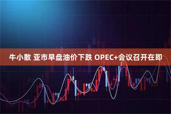 牛小散 亚市早盘油价下跌 OPEC+会议召开在即