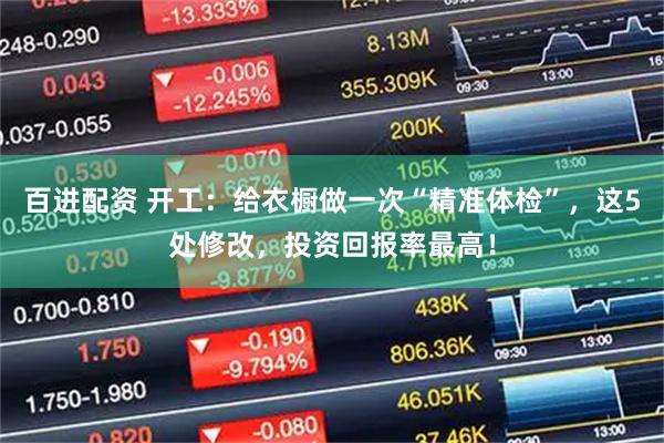 百进配资 开工：给衣橱做一次“精准体检”，这5处修改，投资回报率最高！