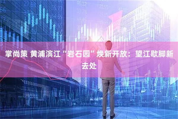 掌尚策 黄浦滨江“岩石园”焕新开放：望江歇脚新去处